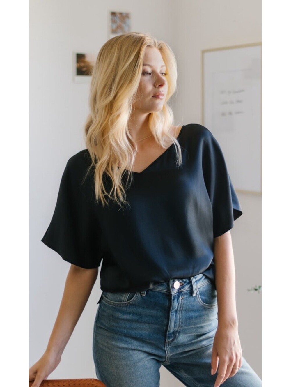 Ravella Verona Reversible Silk Blouse Black 100% Pure Silk Luxury Small S $265